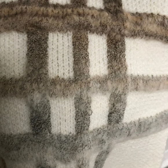 Max Mara Weekend Wool Blend Infinity Scarf Cream Tan Brown Gray Sz OS NWOT - Picture 7 of 11